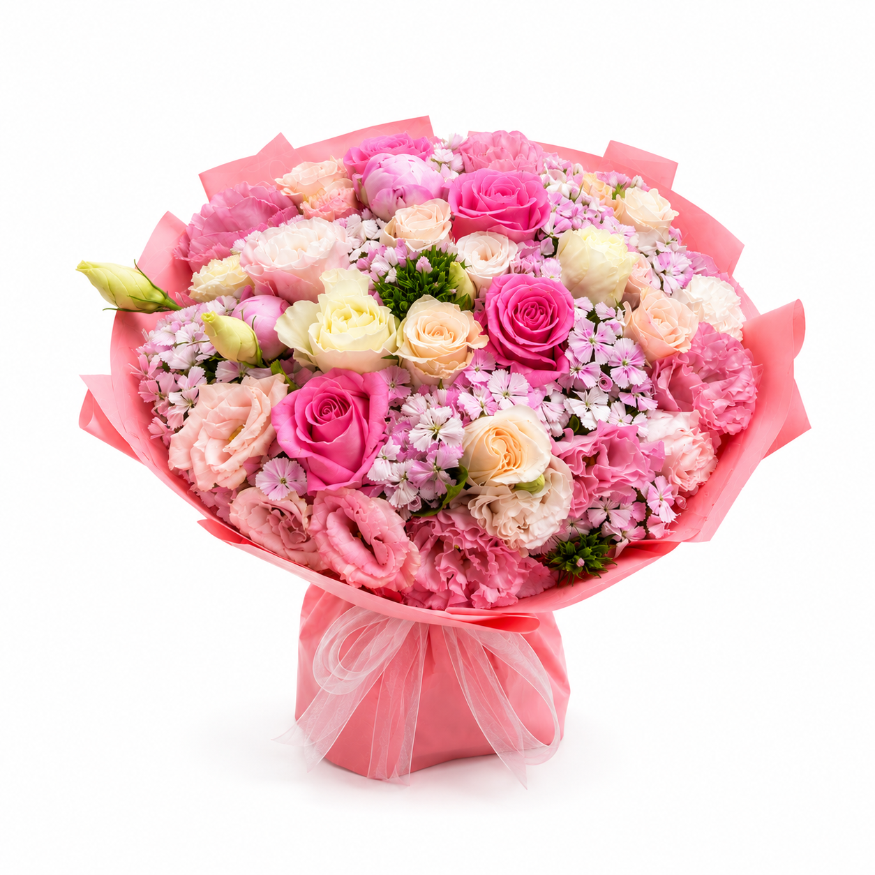 Pembe gül buketi